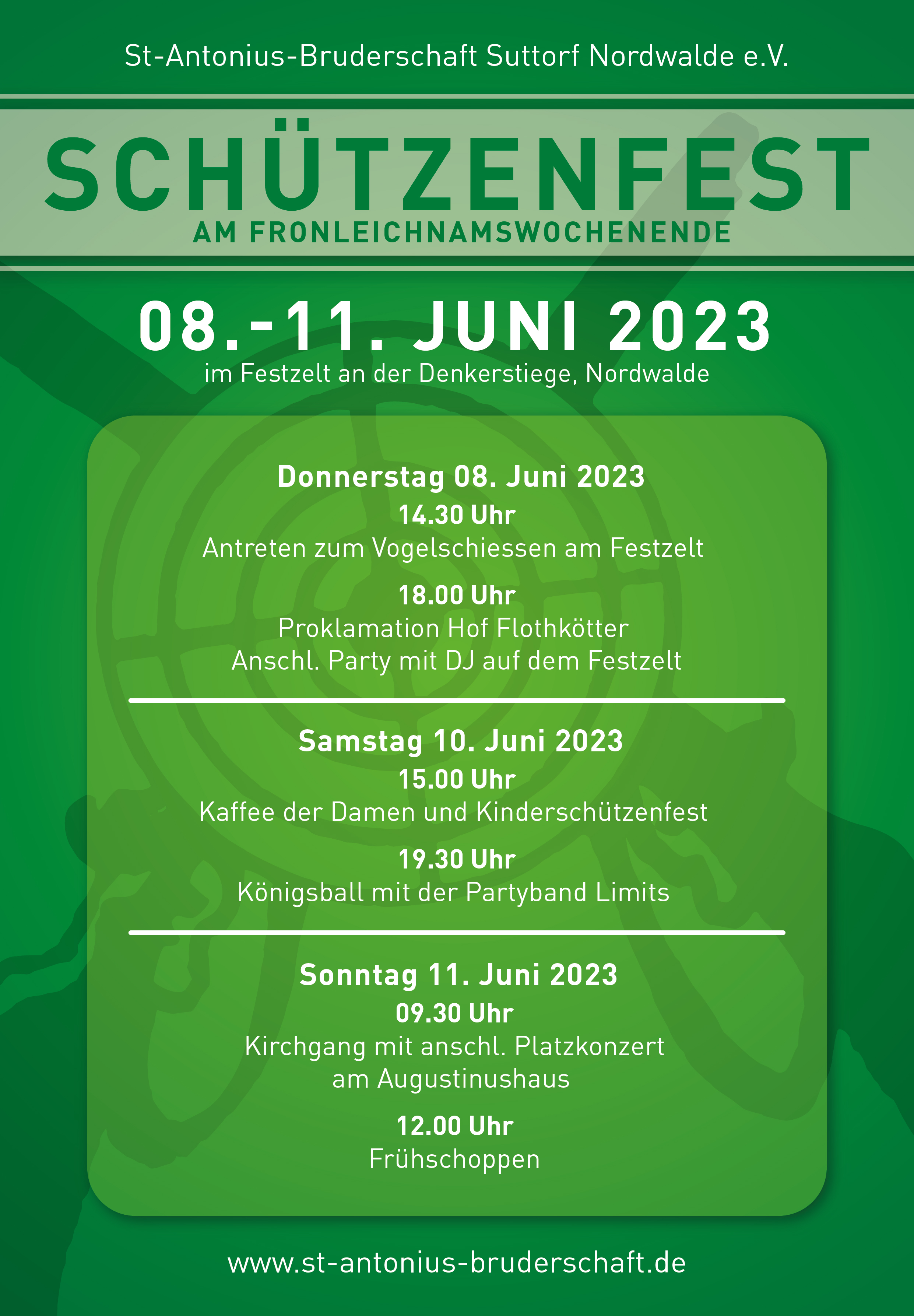 Als Jubelpaare feiern wir dieses Jahr:  25 Jahre	Reinhard und Margret Berning  40 Jahre	Erwin und Hildegard (†) Otte   50 Jahre	Karl-Heinz und Maria Große Siestrup  60 Jahre	Heinz und Maria Göcke  65 Jahre	Josef und Renate Höffker